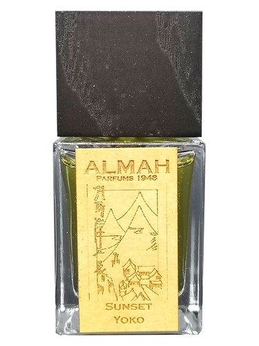 Frasco de Sunset Yoko — Almah Parfums 1948