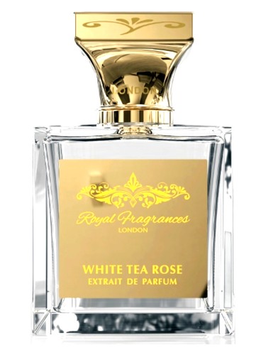 Frasco de White Tea Rose, de Royal Fragrances London