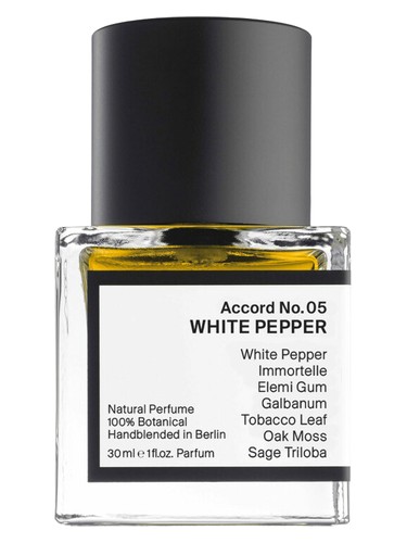 Frasco de Accord No. 05: White Pepper, de RAER Scents