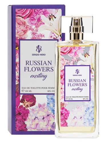 Frasco de Russian Flowers Exciting, de Sergio Nero