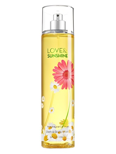Frasco de Love & Sunshine, de Bath & Body Works