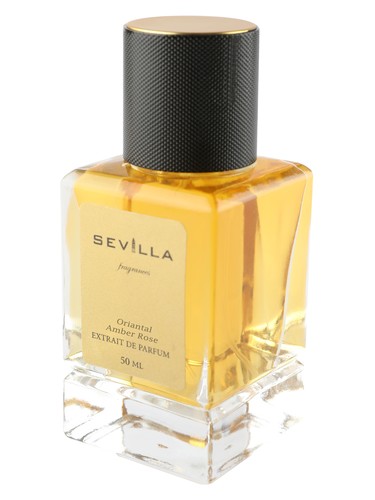 Frasco de Oriantal Amber Rose, de Sevilla Fragrances