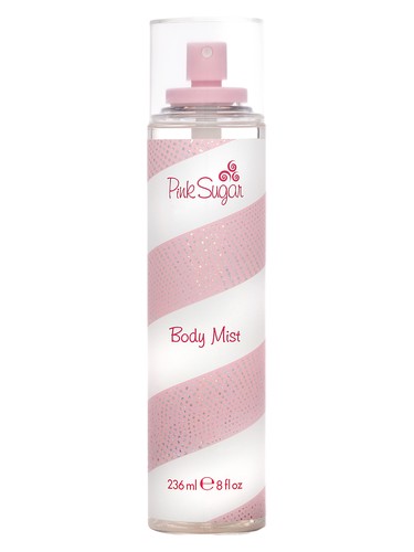 Frasco de Pink Sugar Body Mist, de Aquolina