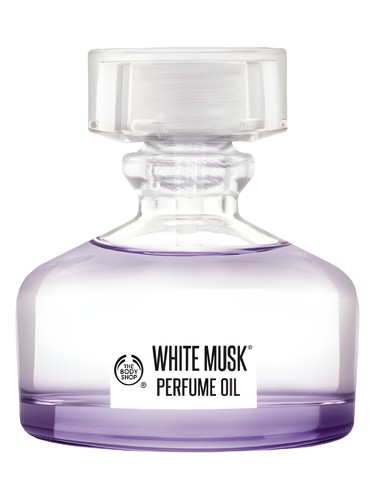 Frasco de White Musk Perfume Oil, de The Body Shop