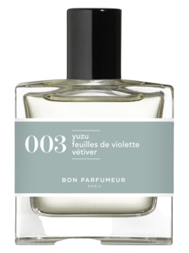 Frasco de 003 yuzu feuilles de violette, vétiver — Bon Parfumeur