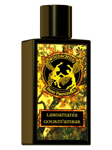 Frasco de Labdamania Gourm’Ambar, de Woudacieux Haute Parfumerie