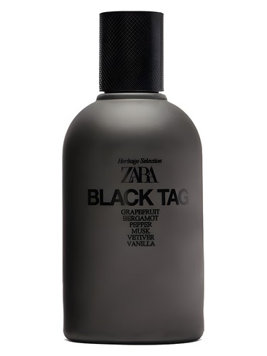 Frasco de Black Tag 2022, de Zara