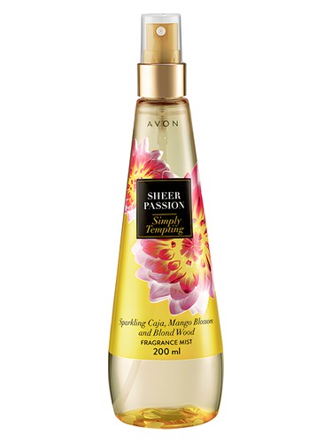 Frasco de Sheer Passion Simply Tempting, de Avon