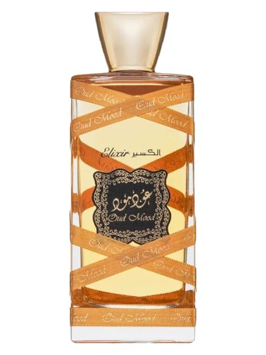 Frasco de Oud Mood Elixir, de Lattafa Perfumes