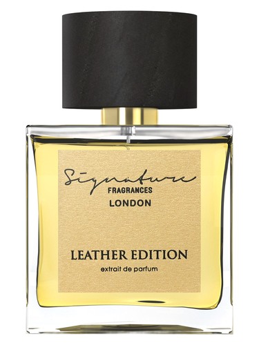 Frasco de Leather Edition, de Signature Fragrances