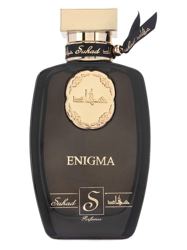 Frasco de Enigma, de Suhad Perfumes