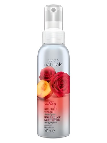 Frasco de Sultry Red Rose & Peach, de Avon