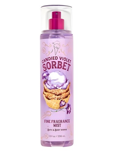 Frasco de Candied Violet Sorbet, de Bath & Body Works