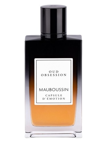 Frasco de Oud Obsession, de Mauboussin