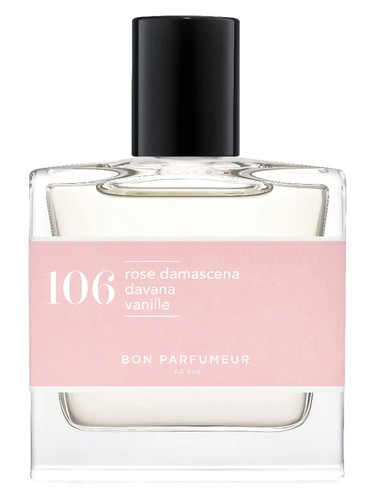 Frasco de 106 damascena rose, davana, vanilla, de Bon Parfumeur