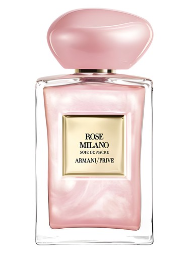 Frasco de Rose Milano Soie de Nacre, de Giorgio Armani