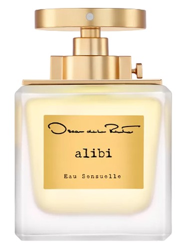 Frasco de Alibi Eau Sensuelle, de Oscar de la Renta