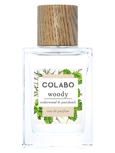 Frasco de Woody Cedarwood & Patchouli, de COLABO