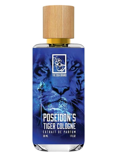Frasco de Poseidon’s Tiger Cologne, de The Dua Brand
