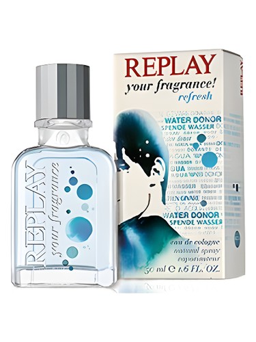 Frasco de Replay Your Fragrance! Refresh for Him, de Replay