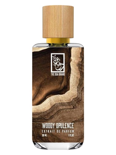 Frasco de Woody Opulence, de The Dua Brand