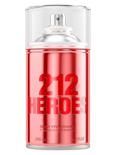 Frasco de 212 Heroes For Her Body Spray, de Carolina Herrera