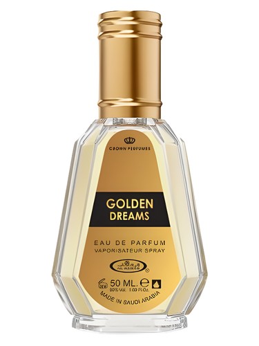Frasco de Golden Dreams, de ALREHAB PERFUMES