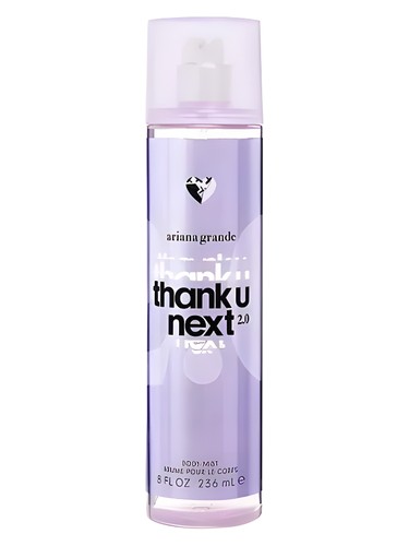Frasco de Thank U Next 2.0 Body Mist, de Ariana Grande