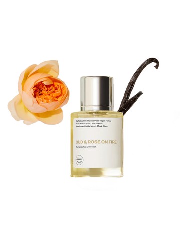Frasco de Oud & Rose on Fire, de Dossier