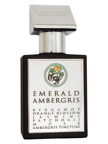 Frasco de Emerald Ambergris, de Gallagher Fragrances