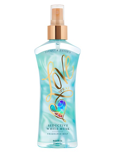 Frasco de Love Spray Seductive White Musk, de Jacqui & David