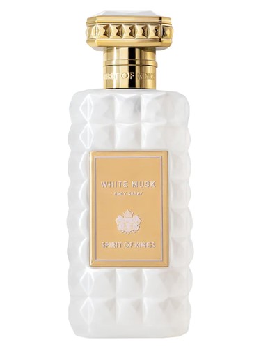 Frasco de White Musk Body Spray, de Spirit Of Kings