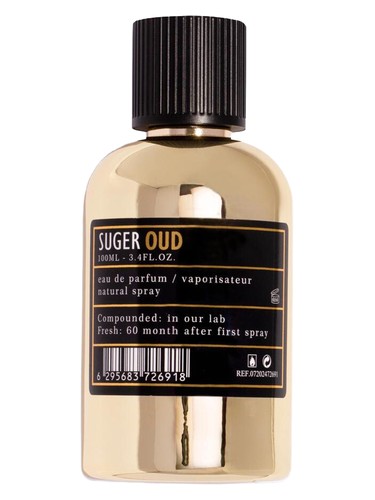 Frasco de Suger Oud Gold Edition, de ARO-FAC Aroma Factory