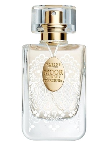 Frasco de Moor Street Gardenia, de Kleins Perfumery